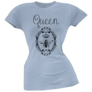 Queen Bee Light Blue Juniors Soft T-Shirt