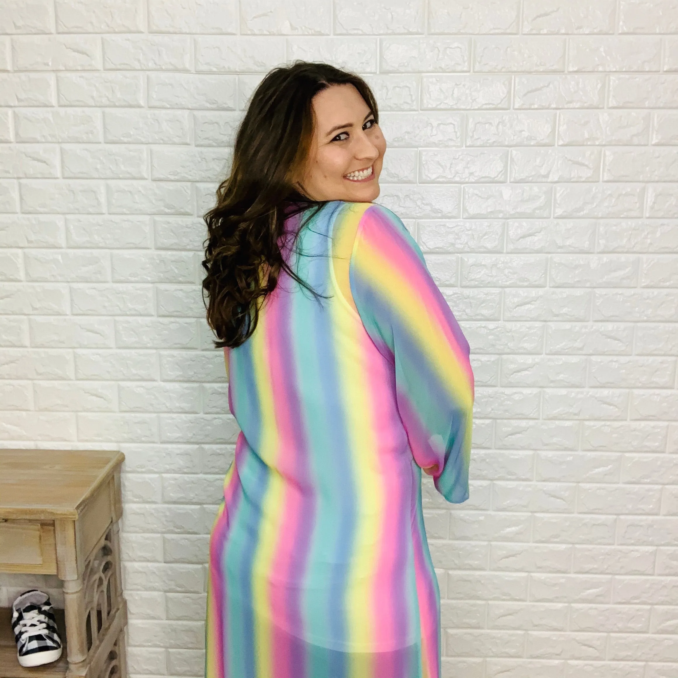 "Candy Crush" Sheer Lightweight Kimono