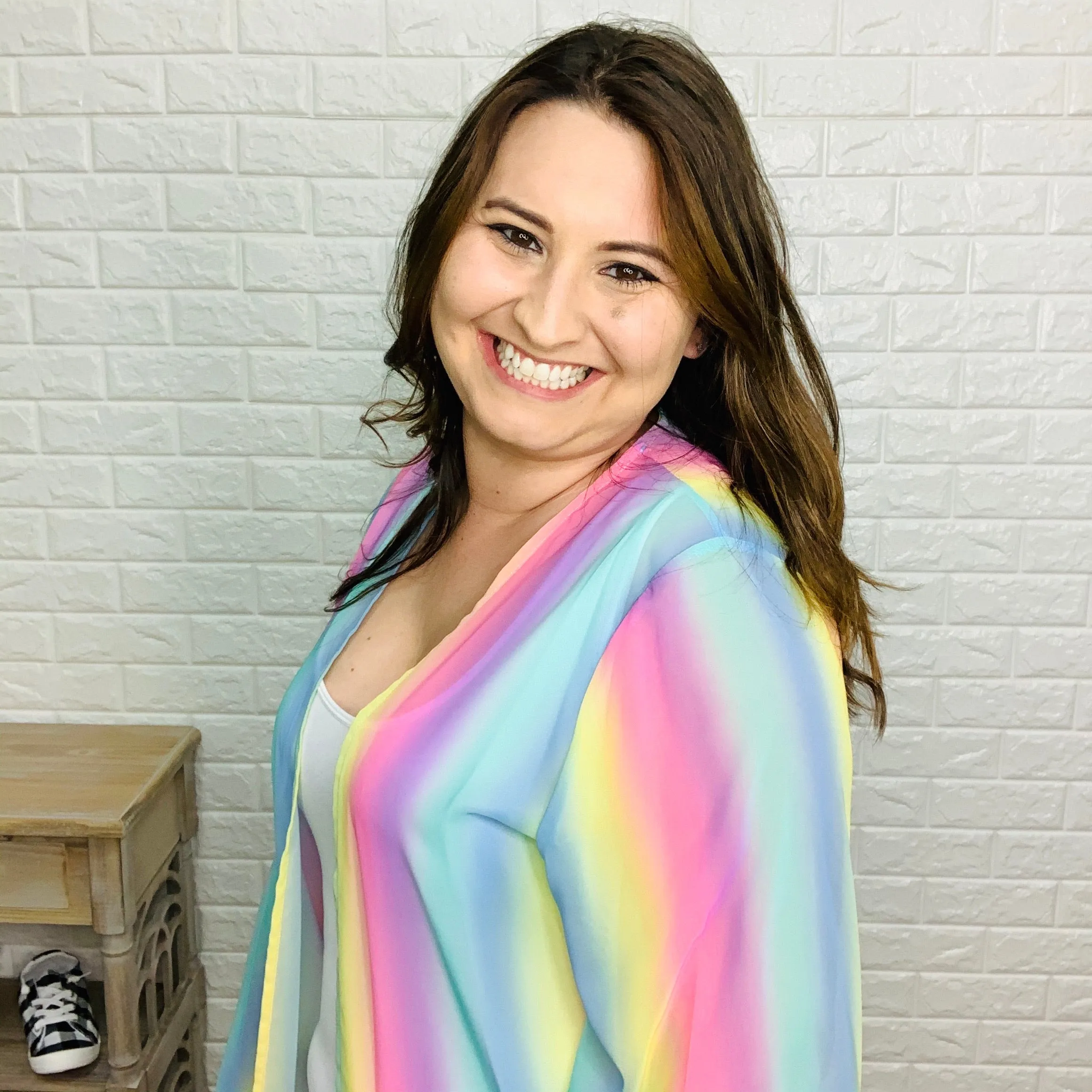 "Candy Crush" Sheer Lightweight Kimono