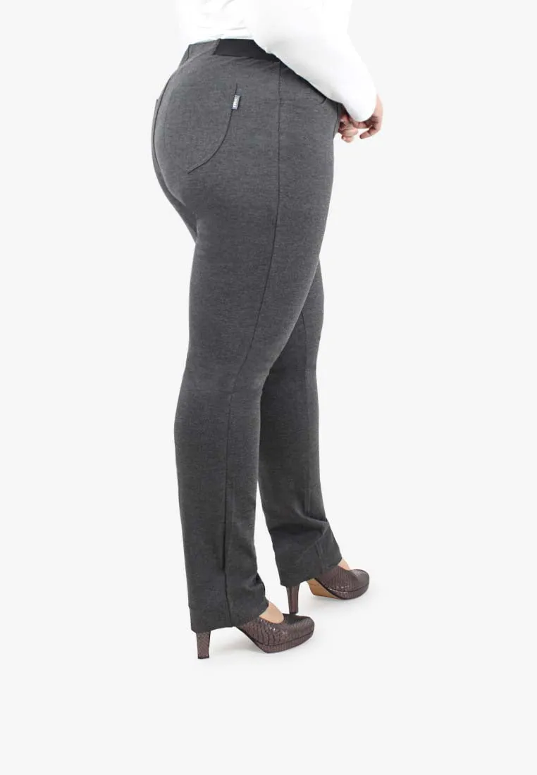 Shakira Elastic Waist Pants - Grey