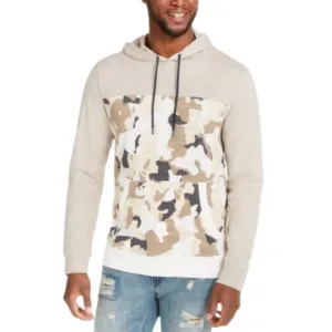 SUN STONE -  Lightweight Camouflage Crew Neck Hoodie