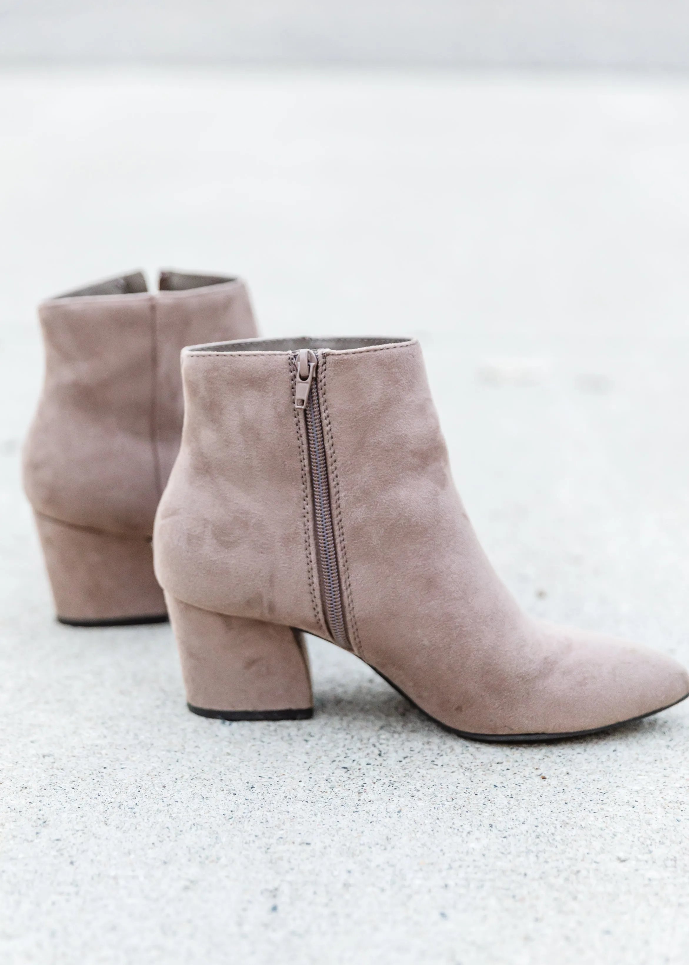 Taupe Pointed Toe Bootie - FINAL SALE