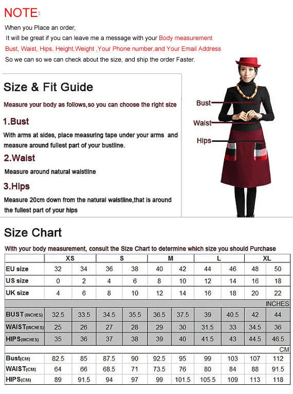 Wool Midi Skirts ,plaid Skirt, Knee length skirt 1342