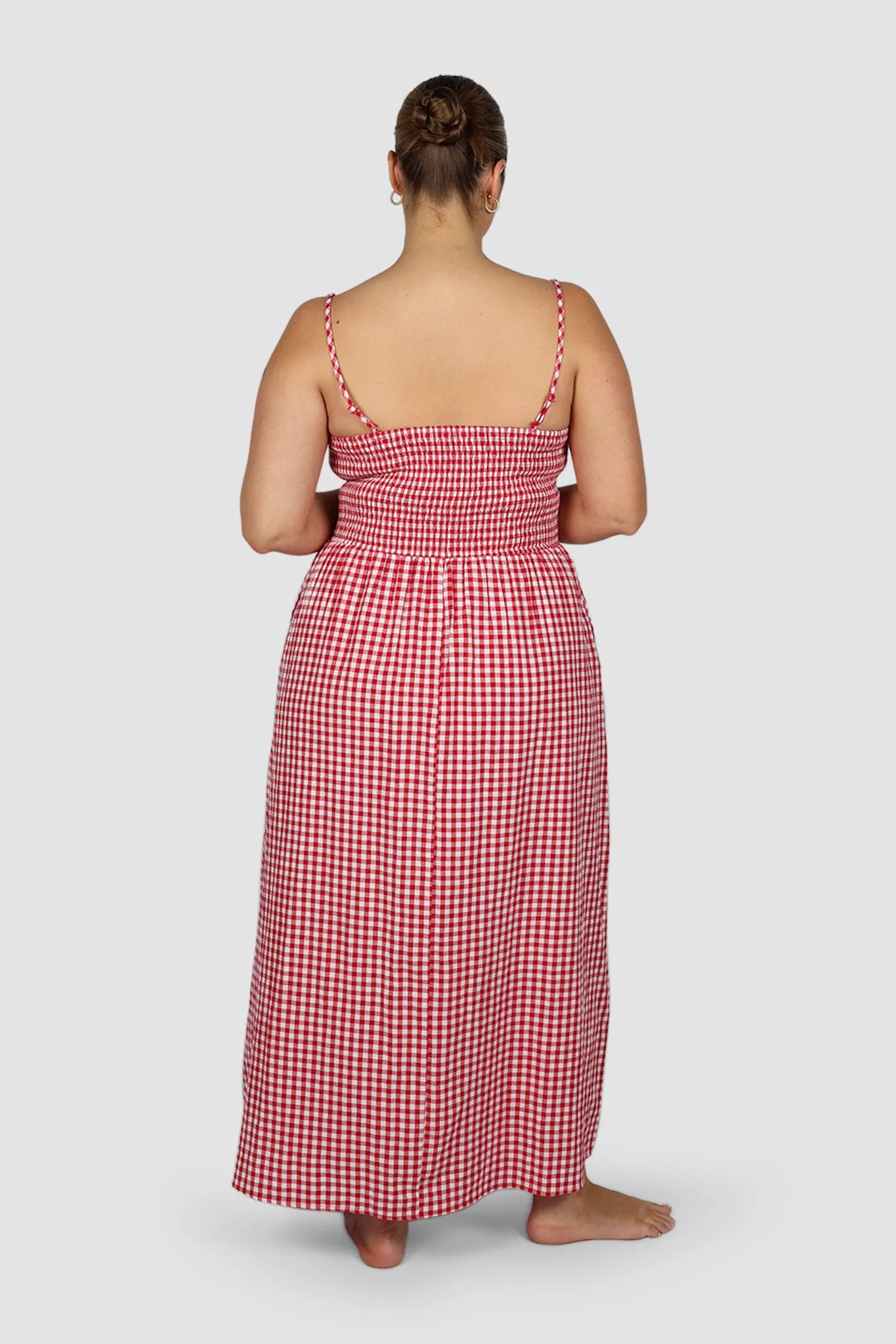 YARA DRESS RED GINGHAM